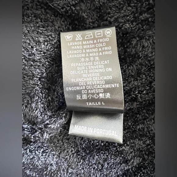 Cop Copine Paris Senegal Black Batwing sweater chenille fuzzy soft L - Picture 9 of 13